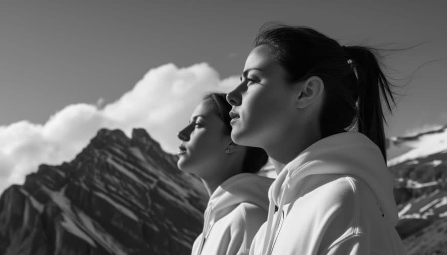 deux femmes avec sweatshirt